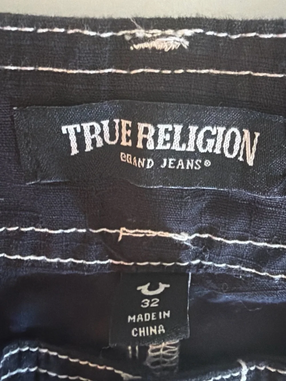 True Religion Jet Black Ripstop Cargo Pants